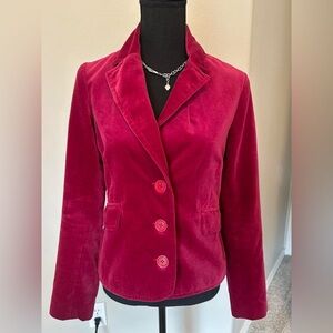 Juicy Couture Velvet Blazer - Deep Pink